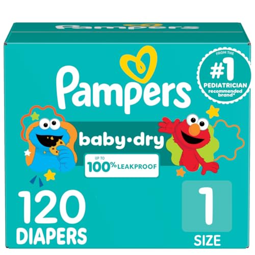 Image of Pampers Pampers Baby-Dry Diapers Size 1 120 Count, 120 Count