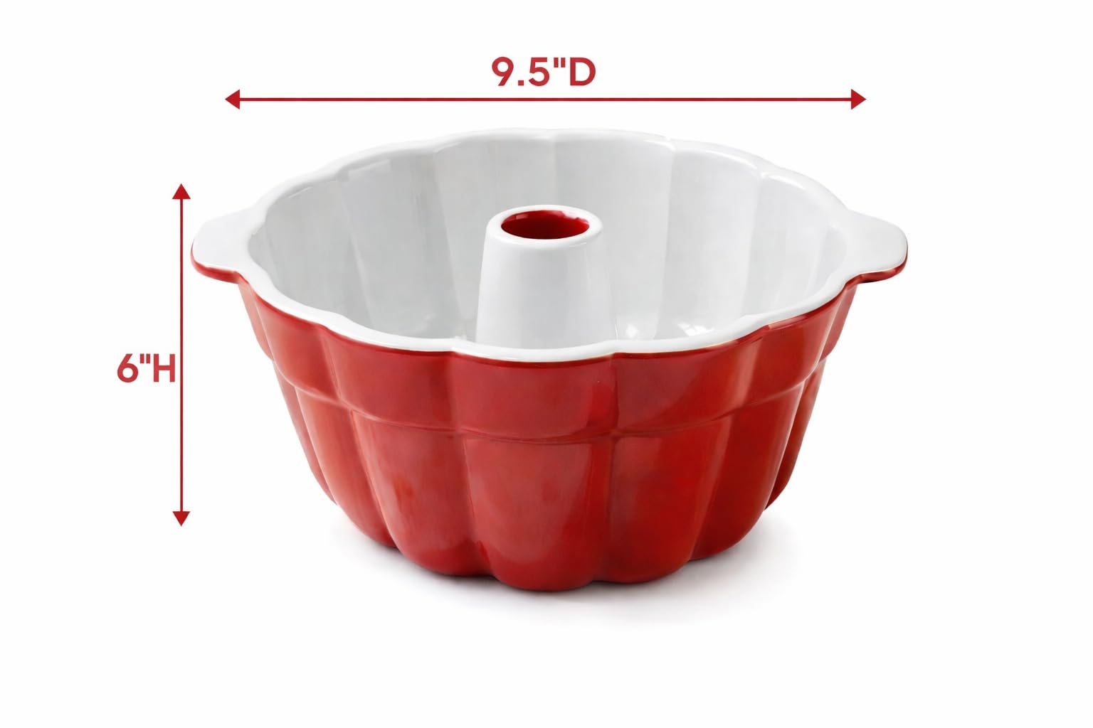 Emeril Lagasse Moule à gâteau Bundt en grès de 24,1 cm – Parfait pour cuire de délicieux gâteaux Bundt