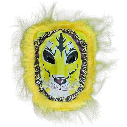 Image of PoPo Toys Animal Lion Face Mask for Kids | Party Supplies for an Animal Themed Halloween /Holi | Pack of 1 (Any One