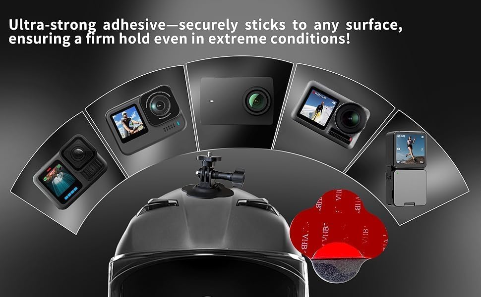 Image of SHOPEE Helmet Flexible Adhesive Mount Sticky Accessory for Insta360 Go Pro | 3M Curved Attachment for Go Pro Hero Max Mission Insta 360 X5 X4 X3 X2 ONE Osmo AKASO Action Cameras