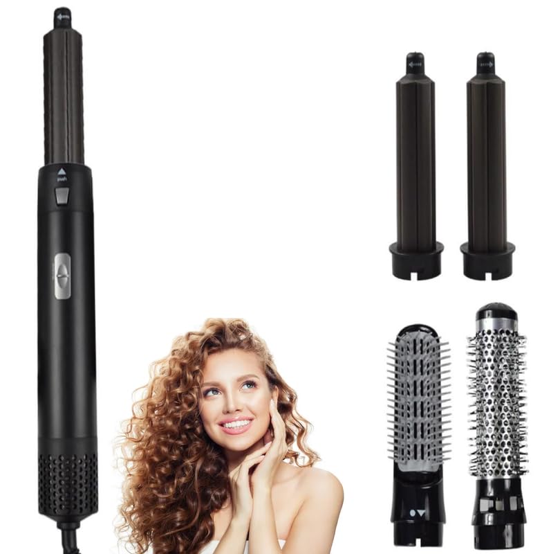 Image of Hair Dryer Brush 5 In 1 Multifunctional Hair Curly Hot Air Styler, The 5-In-1 Hot Air Brush Experience (Black Color), 1250 Watts