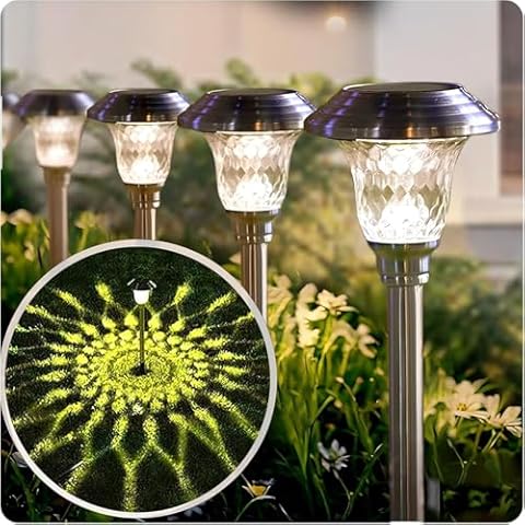 BEAU JARDIN Solar Pathway Lights with Colour Changing Cover