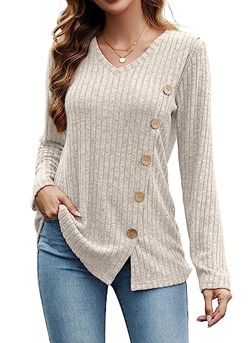 Sweaters for Women Trendy 2025 Long Sleeve Shirts Ligheweight Sweatshirt Loose Fit Tunic Tops