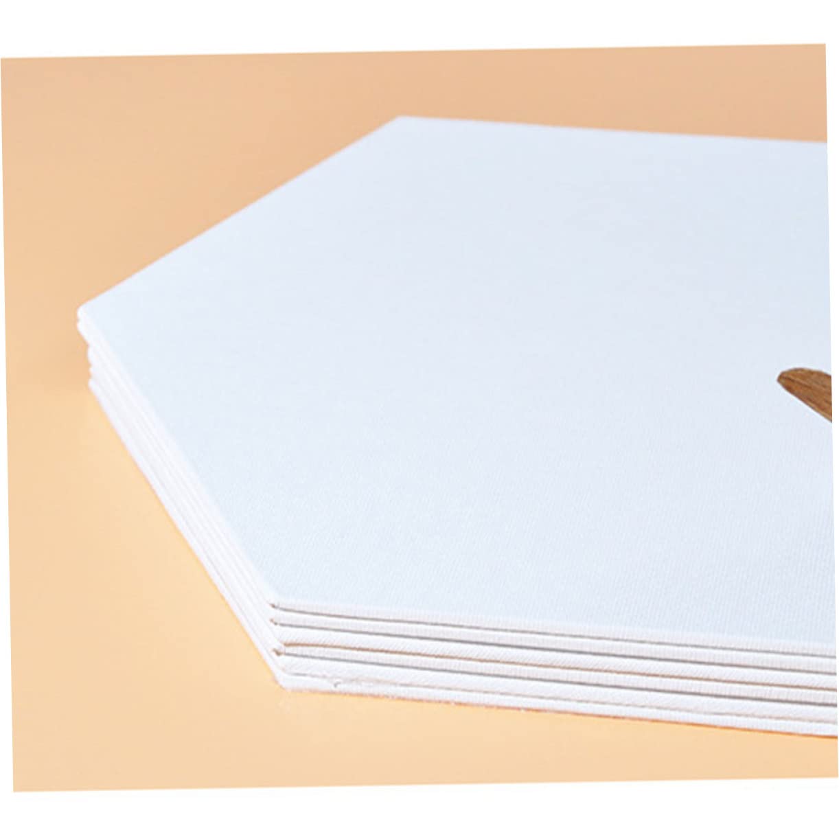 Lot de 3 Toiles D'artiste Hexagonales en Coton Blanc 12,5 Cm pour Peinture à L'huile et Acrylique, Panneaux à Monter Soi-même pour Artistes Amateurs et Étudiants, Usage Intérieur
