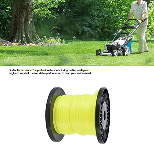 OUKENS String Trimmer Line, 3mm Lawn Mower String Cord Quadrate Grass Trimmer Line Refills Lawn Mower Line for Ryobi Yellow(30m)