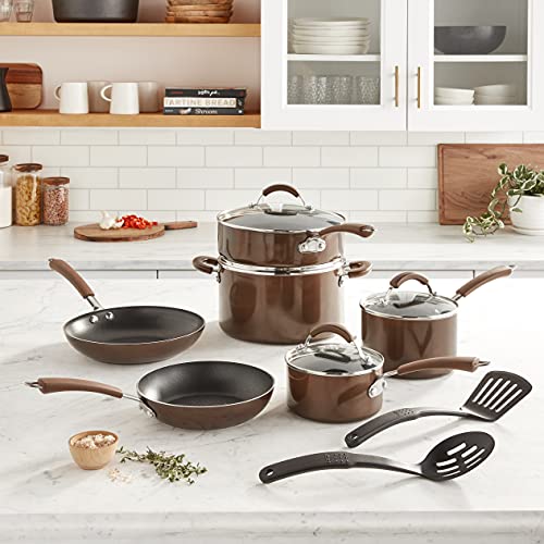 Farberware Millennium Nonstick Aluminum 12-Piece Cookware Set, Bronze Second Image