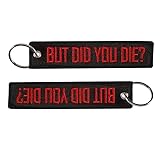 wfljl Custom Keychain with Wrist Strap | Personalized Lanyard for Men & Women, Funny Quote Gift for Keys, Luggage, Motorcycle(2-piece set)