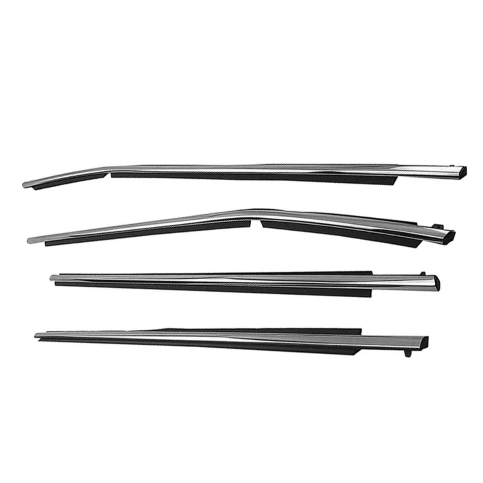 Glilar One Color Automotive Window Seals Compatible With Toyota For Corolla 2014-2019 4Pcs Car Outer Door Window Moulding Trim Weatherstrip Seal Belt 7571002210