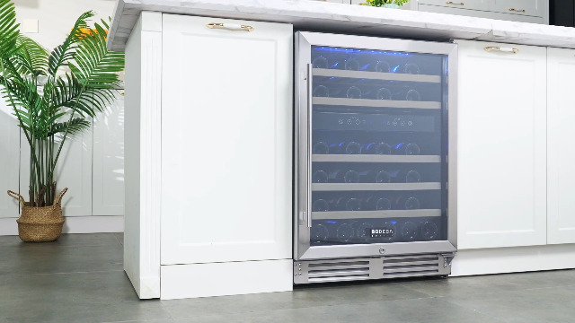 BODEGACOOLER Wine Cellar with Glass Door,24 Inch Dual Zone Wine
