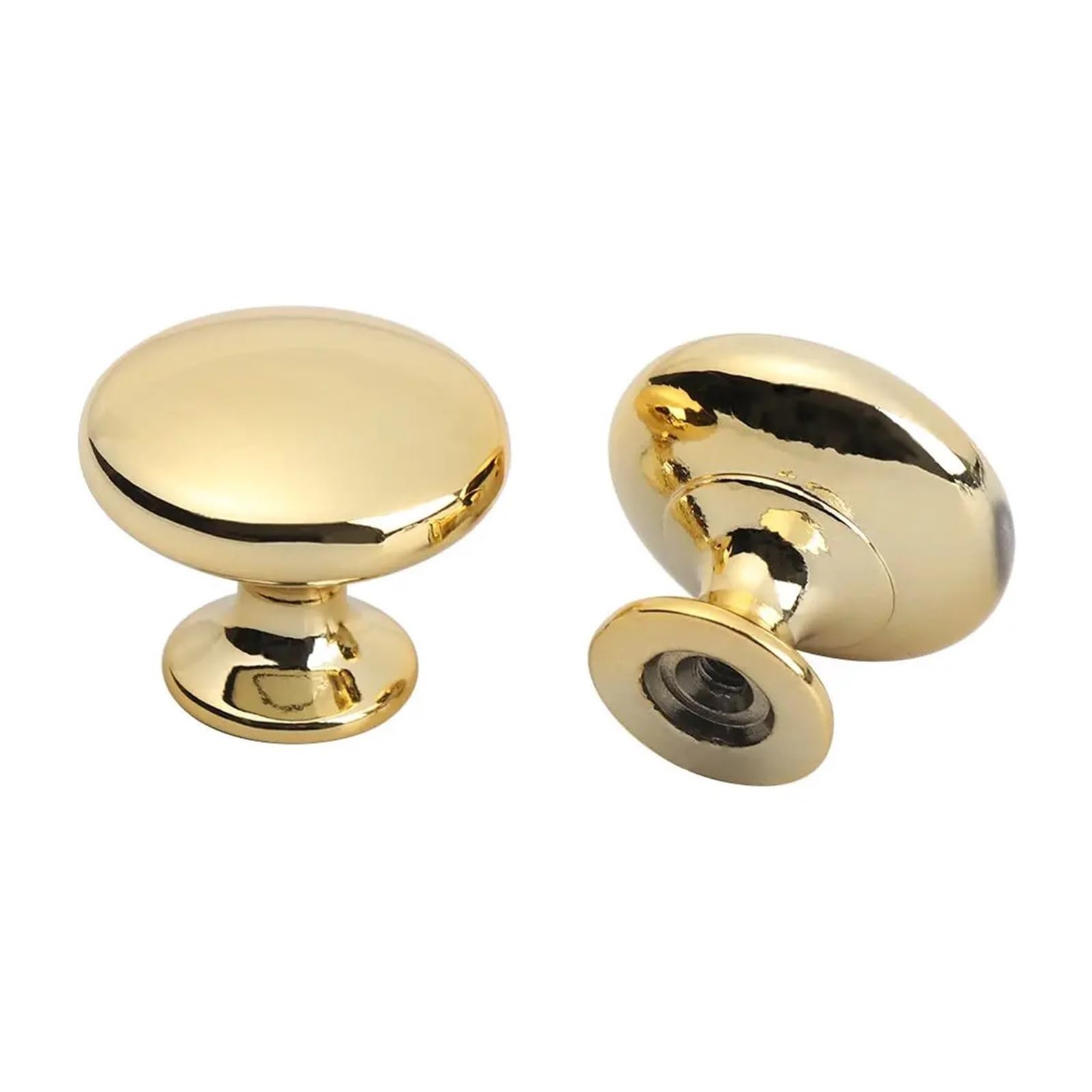Cidegoo 12Pcs Gold Mushroom Drawer Knobs Silver Cabinet Handles for Dresser Wardrobe