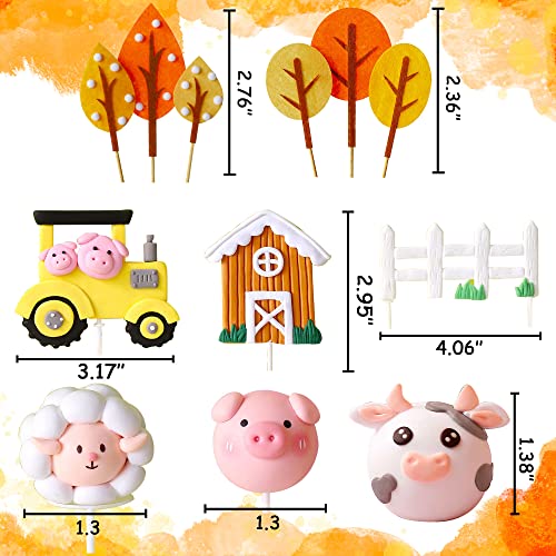 JeVenis Farm Animal Cake Decoration Sheep Cake Topper Farm Animal Birthday Decoration Cow Cake Decoration Pig Cake Topper for Farm Animal Baby Shower Birthday Party Decorations - Image 4