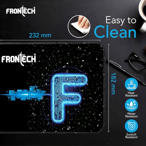Image of FRONTECH Gaming Mouse Pad | Water Resistant | Anti-Slip Base | Stitched Edges | 232mm x 182mm x 2mm | Red /Black (MSP-0062 Blue)