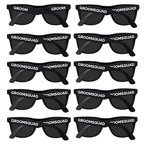 Set of 10 Groom Squad Sunglasses for the Groomsmen. Groom, Best Man, Groomsman Wedding or Bachelor Party Gifts4