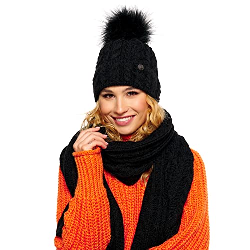 ELIMELI® Berretto invernale da donna in maglia con...