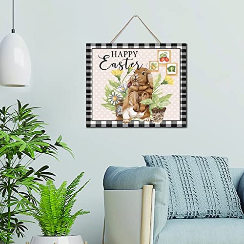 Letrero de madera de conejo decoración hogar pared pasillo 10x12 2