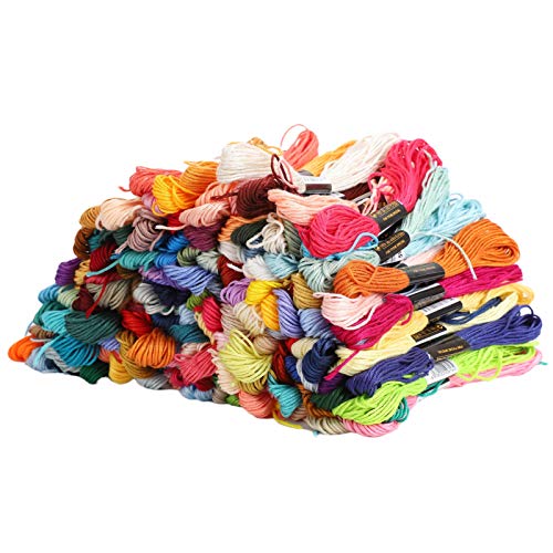 CHICIRIS 150 hilos de bordado multicolor para punto de cruz, algodón y lana, accesorios de manualidades para piezas de amistad