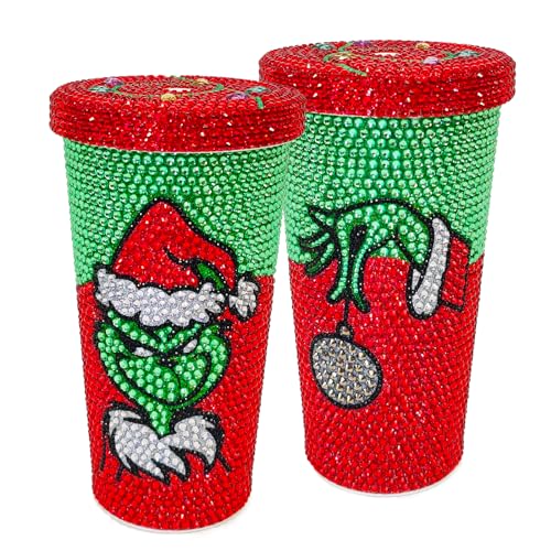 Joyseller Bling Christmas Gift Rhinestone Christmas Tumbler, 20oz