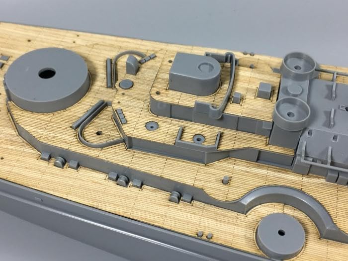 CY350008 1/350 GermanBattleshipBismarck Wooden Deck w/Metal Chain for Tamiya 78013