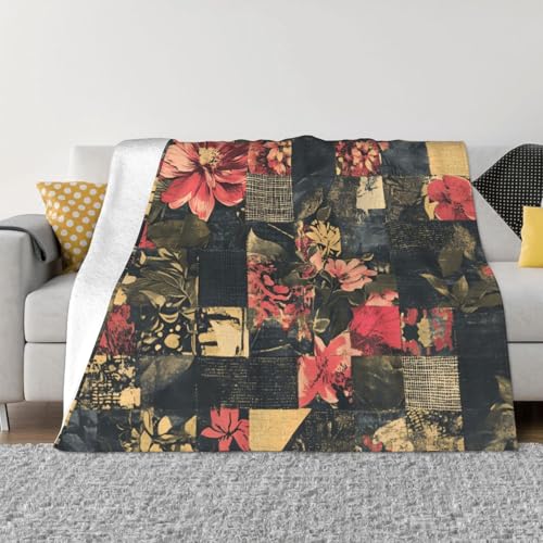 Couverture canapé flanelle fleurie 152x127 cm pour lit et salon