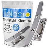 klamperbergalm KLAMPE - Unsere Belegklampe eignet sich ideal für eine stabile Befestigung Ihres Tauwerks. Sie besitzt 2 Bohrungen und hat eine Außenabmessung von 150mm.