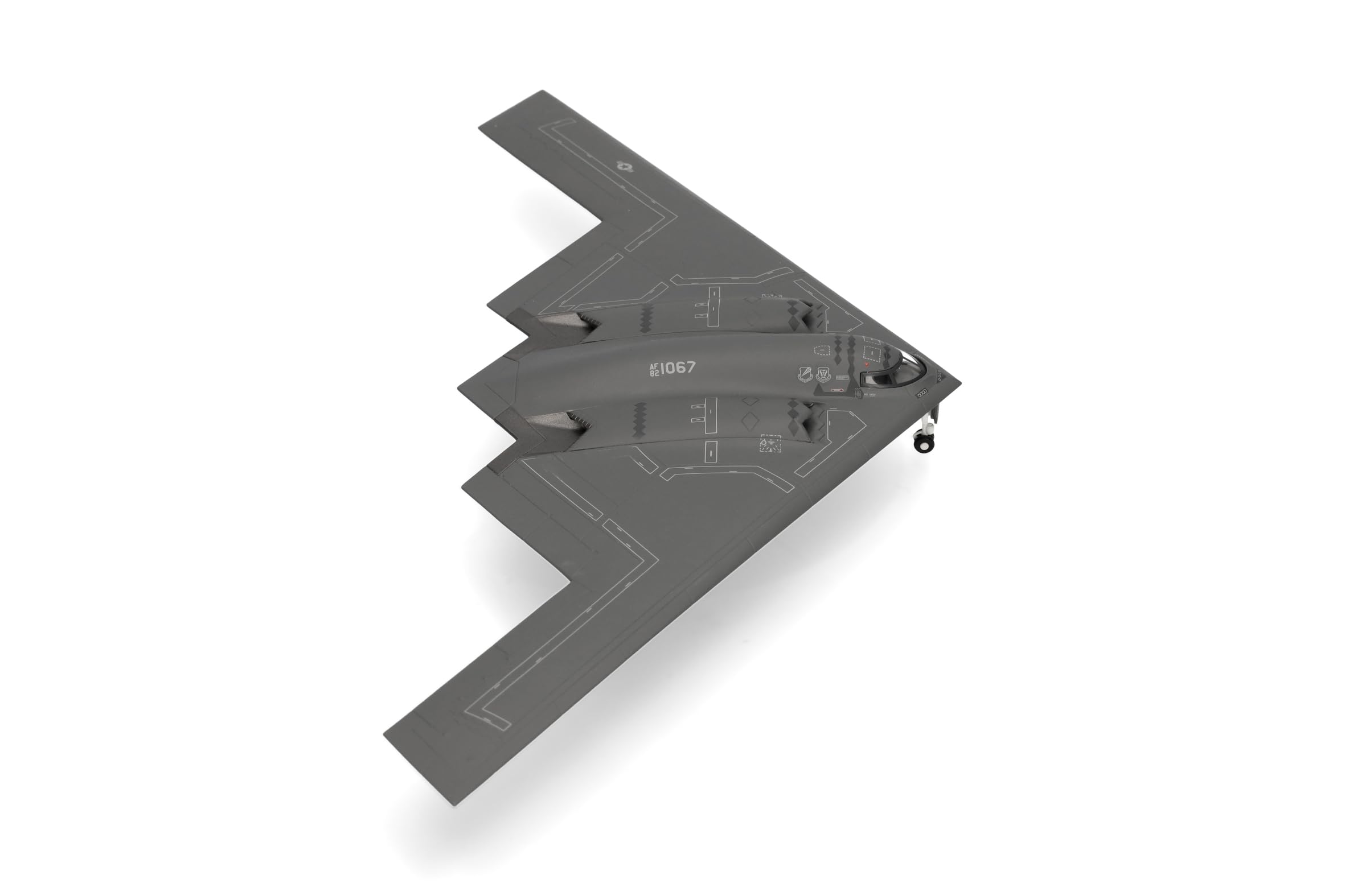 Herpa airplane model U.S. Air Force Northrop Grumman B-2A Spirit- 393rd Bomb Squadron "Tigers", "Spirit of Arizona" on a scale of 1:200, military, metal miniature without pedastal, model building
