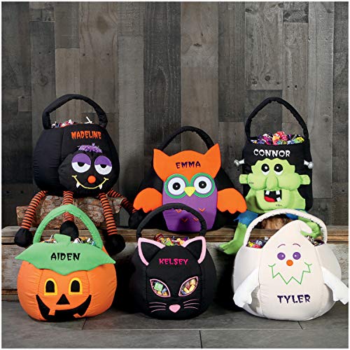 Lillian Vernon Personalized Halloween Treat Bag – Large Trick or Treat Tote & Candy Basket for Kids3