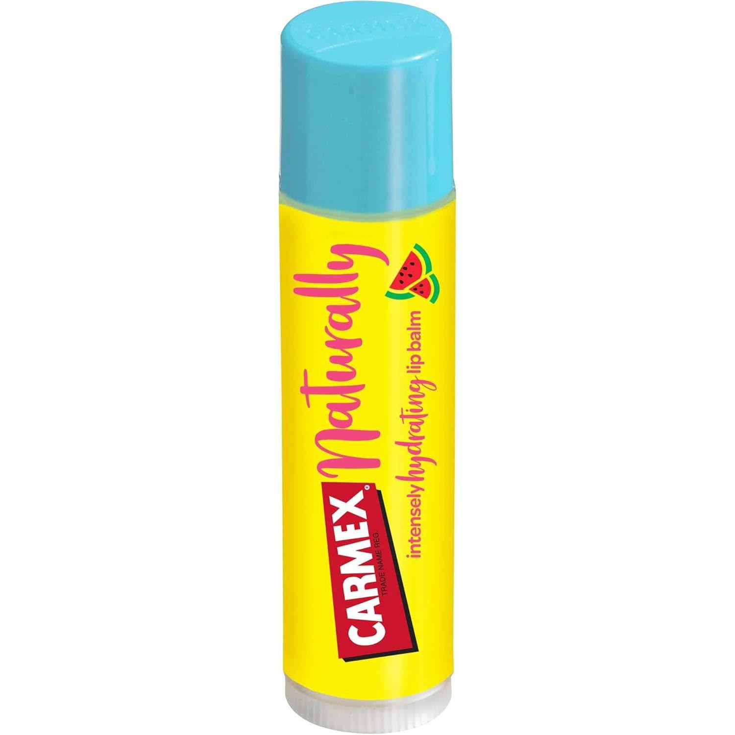 Carmex Naturally Wassermelone Feuchtigkeitsspendender Lippenbalsam 3 Einheiten