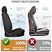 Kaomim Fit Cherokee Car Seat Covers (5 Seats Full Set) Compatible with Jeep Cherokee 2014-2024 - Full Coverage Breathable Leather, Airbag Compatible, Waterproof & All-Weather, Easy to Install, Black