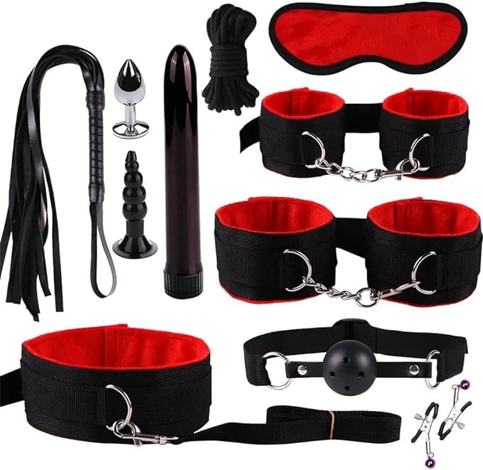 Cinghie per Mani e Piedi in Nylon con Strumenti di Gioco Accessori per Costumi Cosplay