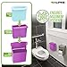 Alpine Sanitary Napkins Receptacle 5 x 9 x 12 in - Hygiene Products, Tampon & Waste Disposal Container - Durable ABS Plastic - Seals Tightly & Traps Odors -Easy Installation Hardware Included (Purple)
