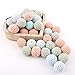Promise Babe DIY Collier Bracelet Accessoires de Bijoux Infirmiers Rond Perles au Crochet Perles de Bois Mélanger Couleur 20mm 10PC Dentition en Bois Jouet de Dentition Jouets