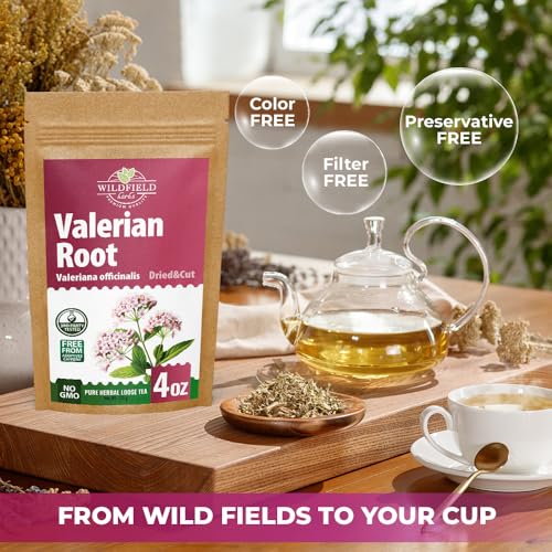 Image of 4 oz. Valerian Root Herb Tea (Valeriana Officinalis) - 113g Dried Valerian Root Herbal Tea Raiz de Valeriana