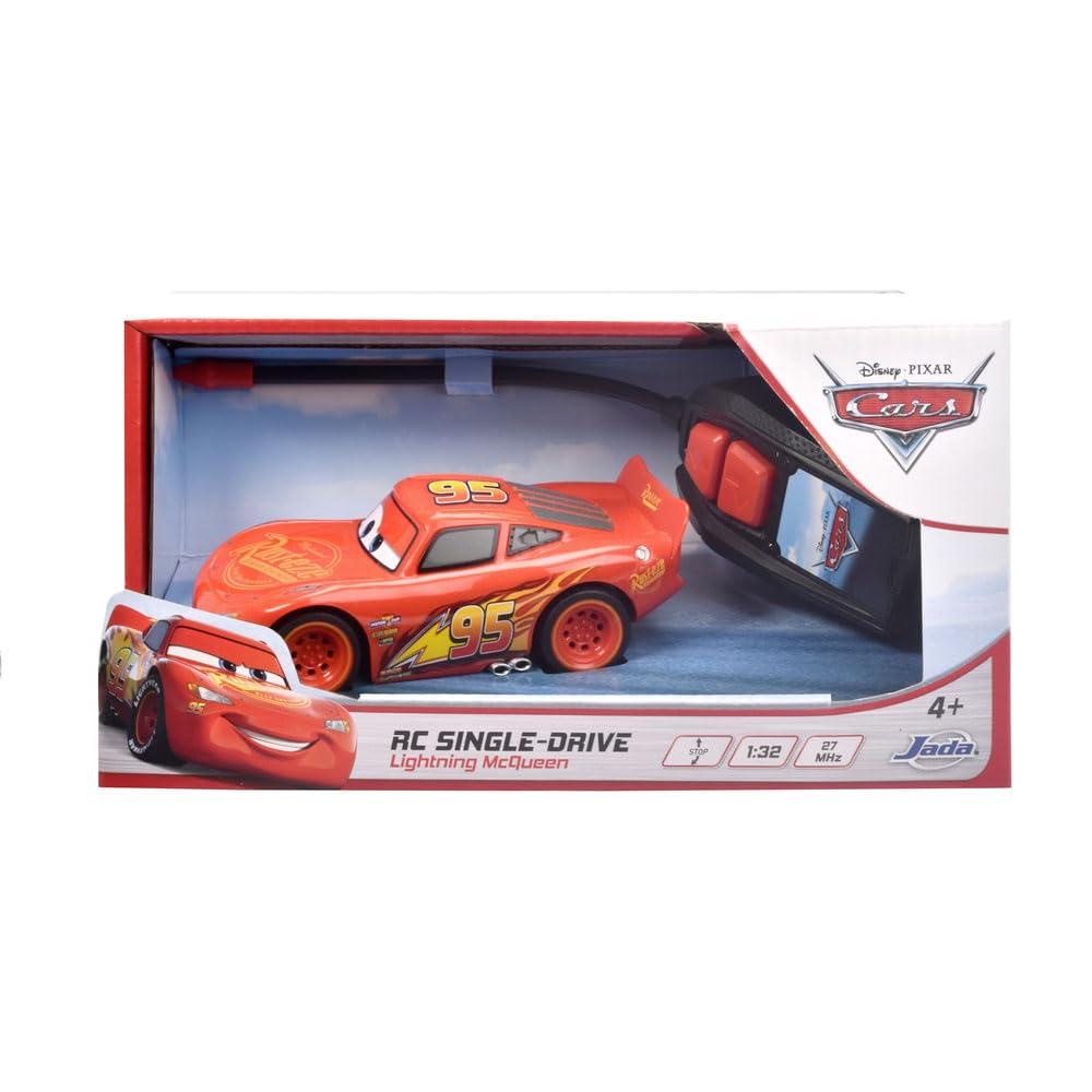 Dickie Toys – Radiocomando Cars Saetta McQueen 1:32 (Scala 1:32, 2,4 GHz, Velocità fino a 7 km/h, Auto Telecomandata Disney Pixar Cars, per Bambini dai 4 Anni in su)