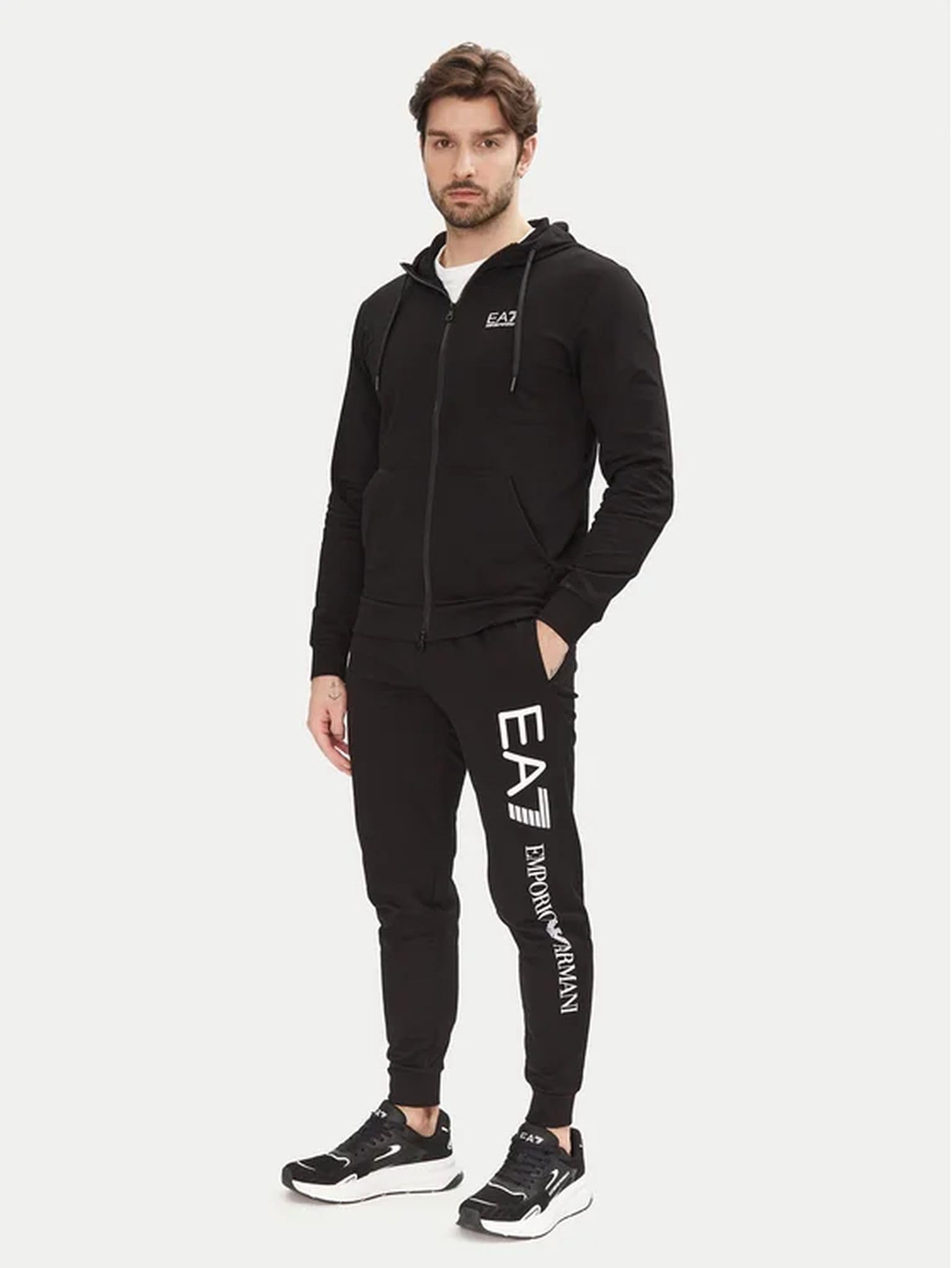 Emporio Armani EA7 Pantaloni Joggers Logo Series in Cotone da Uomo