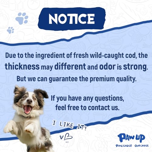PAWUP Dog Treats, Cod Skins Dog Treat with Taurine, One-Ingredient Grain-Free Chew Fish Skin Rolls Rich in Omega3, 8 oz - Thumbnail 3