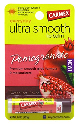 Carmex Lip Balm Stick Ultra Smooth Pomeogrt. 0.15 Ounce(12 Pieces) (4.4ml)