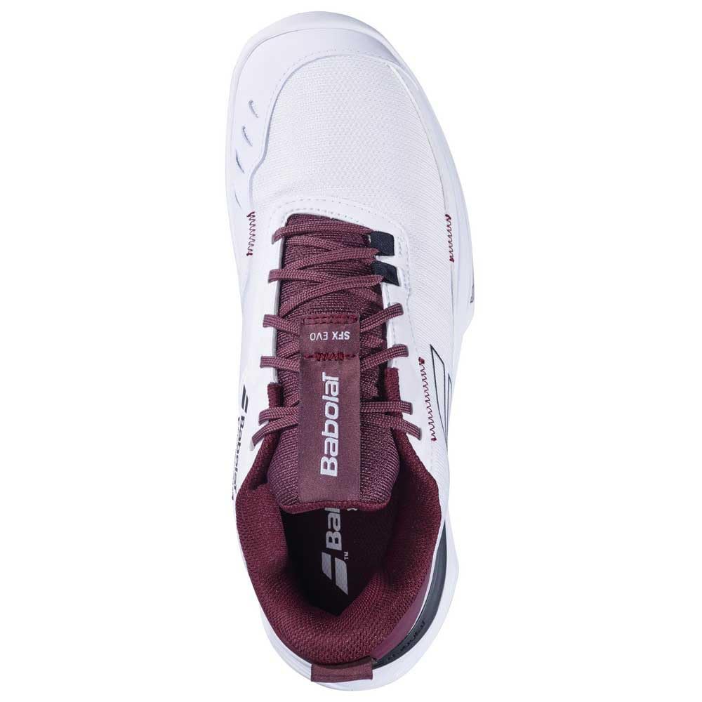 Babolat Herren SFX Evo Cly Tennisschuhe Sandplatzschuh Weiß-Dunkelrot Eu Neu