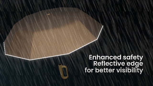 erised's bifrost Parapluie Pliant Inversé 10 Baleines de Voyage pour Hommes et femmes,Résistant au UV/Anti Tempete/Ouverture et Fermeture Automatique de Plein Air Protection UV,Poignée à Mousqueton