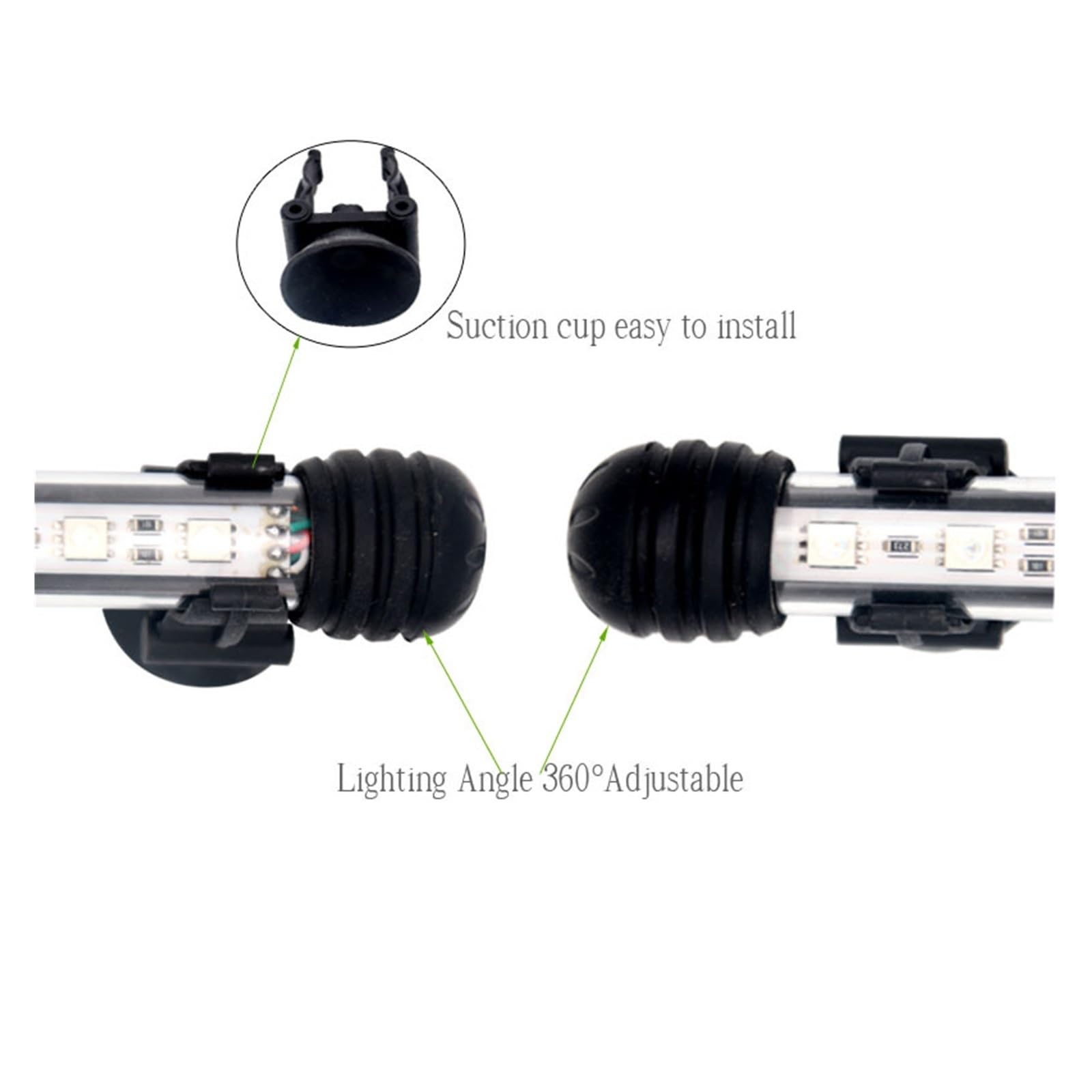 oświetlenie akwarium Oświetlenie do akwarium RGB Marine Kontroler Fish Tank Oprawa Led do akwarium Led Light Zatapialne oświetlenie do akwarium do akwarium roślinnego(29CM)
