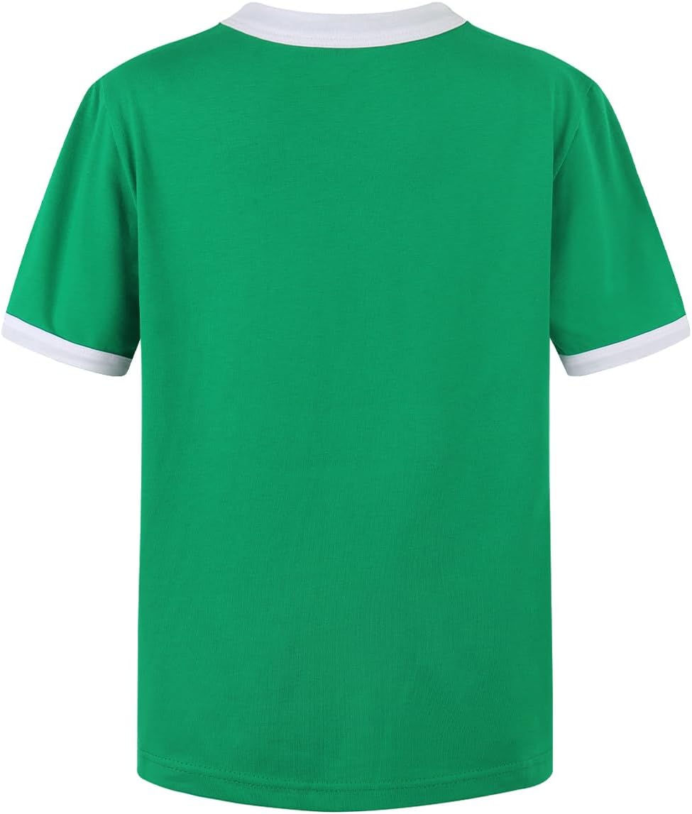 Spring&Gege Boys Short Sleeve Ringer Tee Kids Cotton Sport Crew Neck T-Shirts (5-14 Years) - Image 3