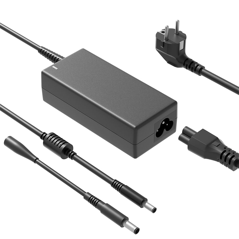 HSXIRQA 65W Laptop Ladekabel 4,5mm für Dell Inspiron 15 14 13 17 3000 5000 7000 3530 3535 5405 Dell Pro 14 16, Latitude 3301 3310 3440 3530, XPS 12 13 9333 9343 Vostro 13 14 15 16 5000 3000 Netzteil