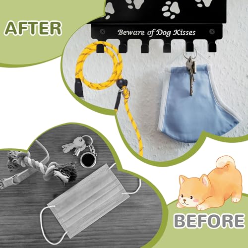 Medaillenhalter Running, SchlüSselbrett mit Ablage & 6 Haken, Hundegarderobe mit Ablage, SchlüSselhalter Wand, Medaillen Aufbewahrung für Eingangsleinen, Sonnenbrillen, Geschenke für Hundefreunde