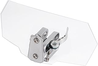 KIMISS Motorcycle Windshield, Windscreen with Adjustable Bracket, Front Windscreen Made of ABS Plastic, Universal Safety P...