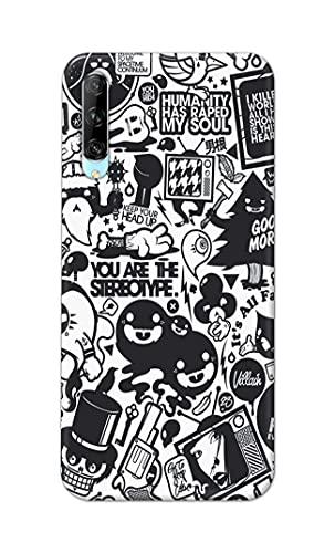 Image of Printed Hard Back Cover Case for Honor 9X Pro | Huawei Y9s Back Cover (Mixed Cartoon) -702