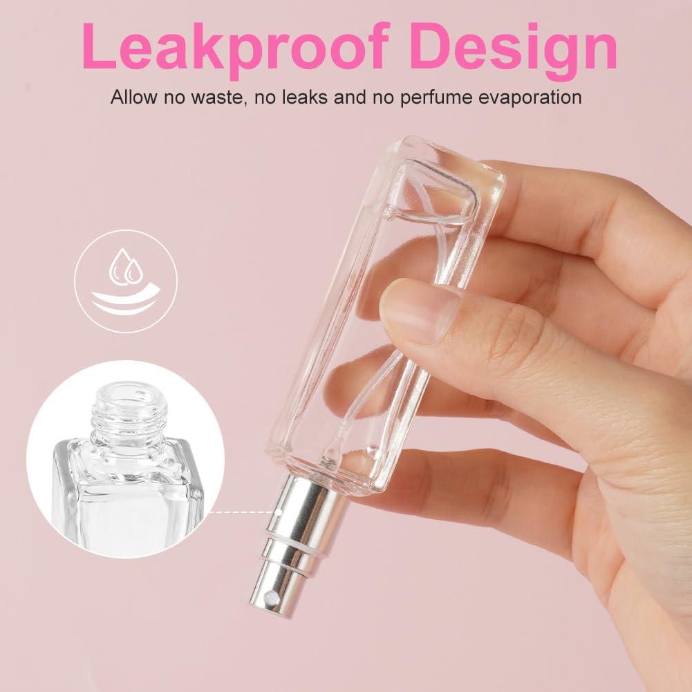 LOPHE Nebulizzatore Profumo, 6 Pz 20 ml Atomizzatore Profumo Bottiglia di Profumo Vuota, Vetro Nebulizzatore Profumo Contenitore Profumo per Viaggiare, Festa, Vita Quotidiana(trasparente)