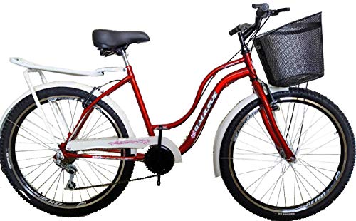 Bicicleta aro 26 galileus feminina modelo novo (vermelha)