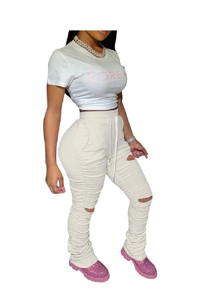 Women Empire Waist Sport Big Pockets Draped Slim Casual Harem Pant