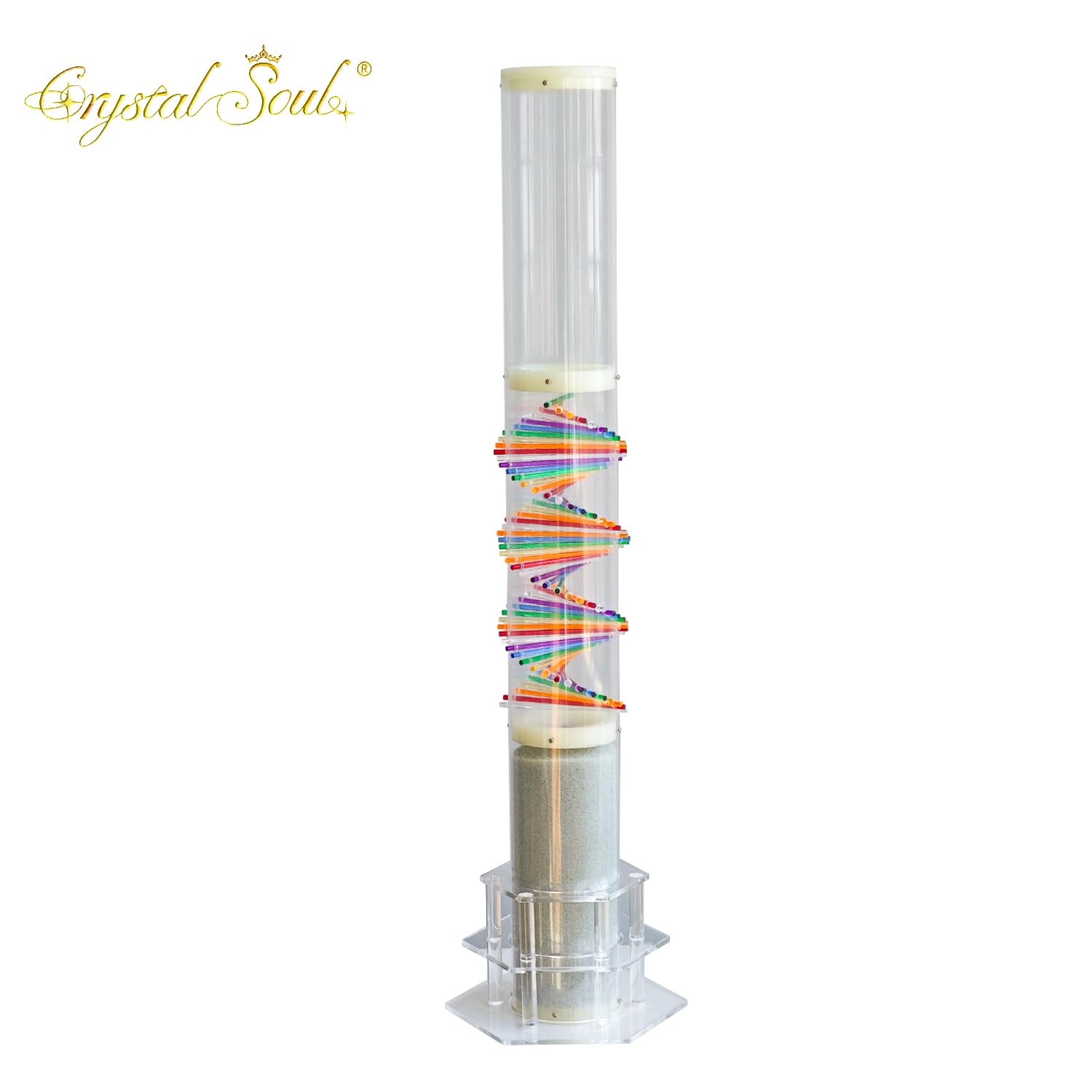 Crystal Soul konfigurowalny 1min 10 min 15 min dźwięk leczniczy DNA deszcz kij imituje instrumenty przeciwdeszczowe (15 min z podstawą)