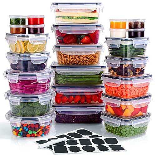 THLEITE Frischhaltedosen mit Deckel 48 Stück (24 Behälter, 24 Deckel)...