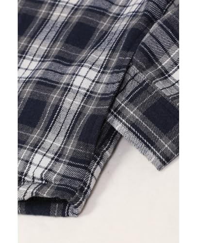 Image of ZENTHACE Boys Sherpa Fleece Lined Flannel Plaid Button Down Shirt Jacket,Hooded Flannel Shirt with Hand Pockets